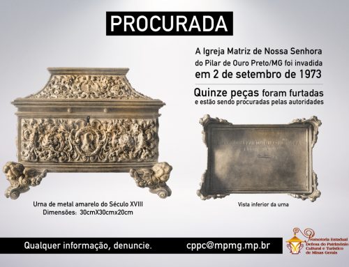 A pedido do MPMG, peças furtadas da Igreja do Pilar, em Ouro Preto, serão procuradas pela Interpol